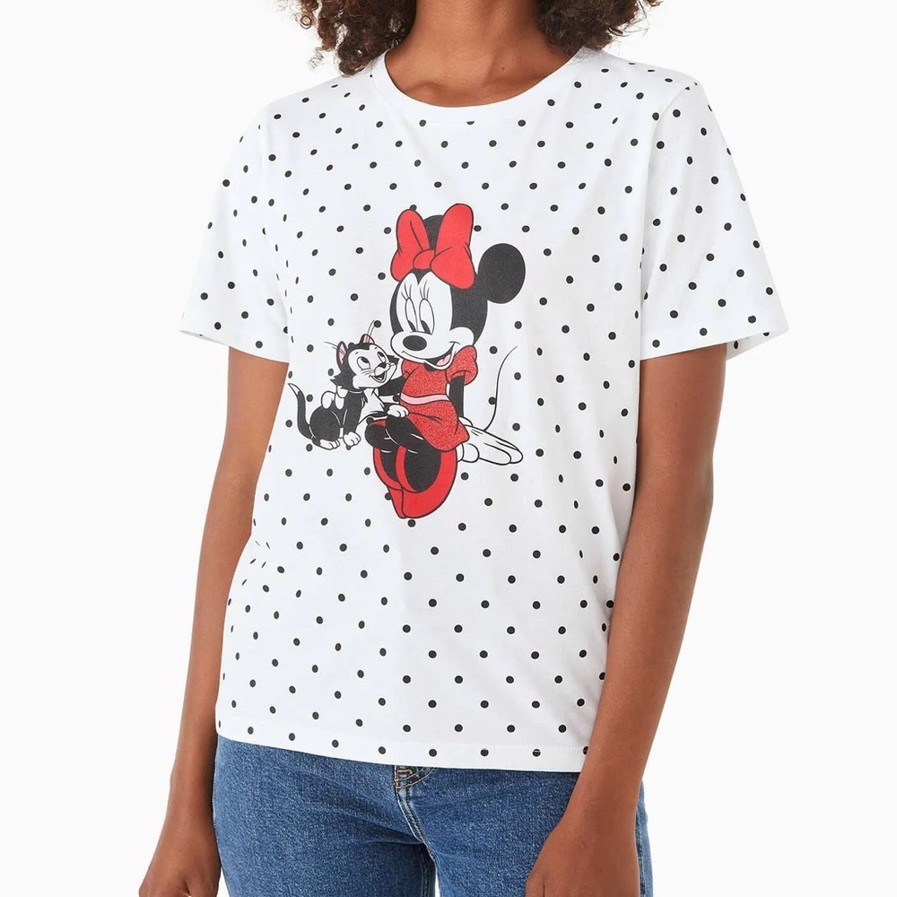 Kate Spade X Disney Minnie Mouse Figaro T-Shirt Short-Sleeve Tee Women’s Small